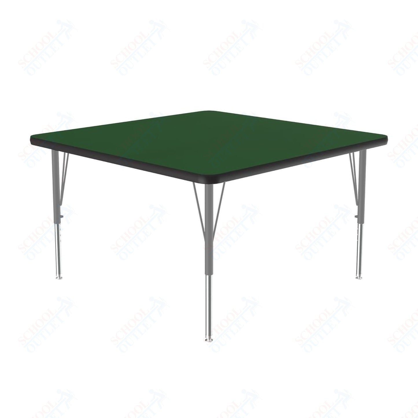 Correll Square Deluxe High - Pressure Top Activity Tables 42"W x 42"L x 19 - 29"H Adjustable Height (COR - A4242 - SQ - XX) - SchoolOutlet