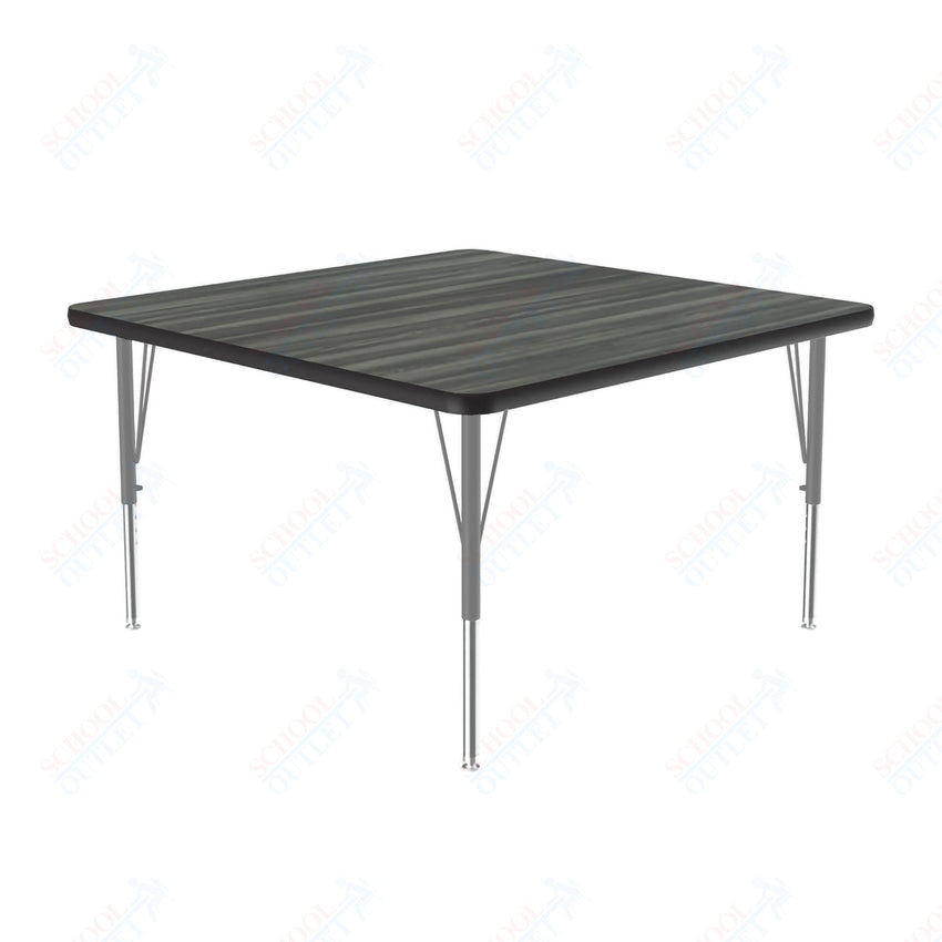 Correll Square Deluxe High - Pressure Top Activity Tables 42"W x 42"L x 19 - 29"H Adjustable Height (COR - A4242 - SQ - XX) - SchoolOutlet