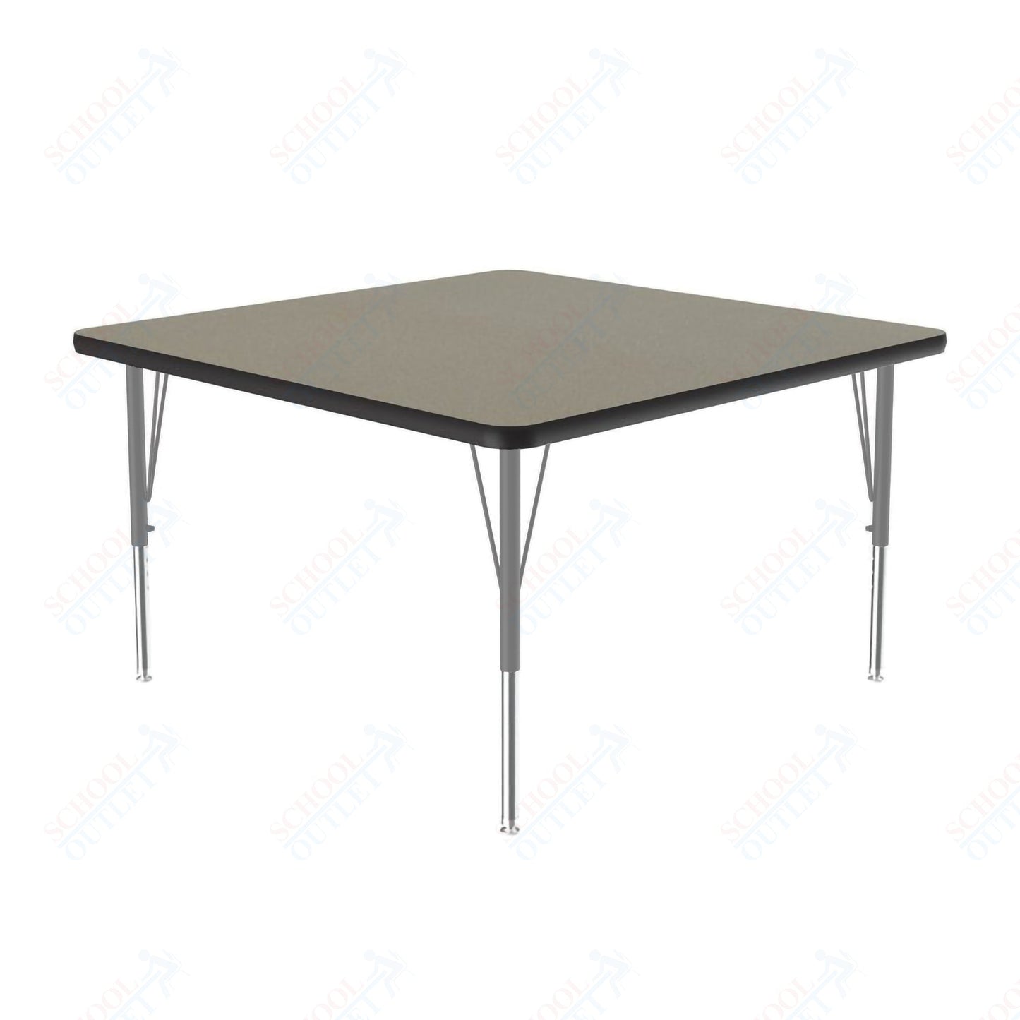 Correll Square Deluxe High - Pressure Top Activity Tables 42"W x 42"L x 19 - 29"H Adjustable Height (COR - A4242 - SQ - XX) - SchoolOutlet