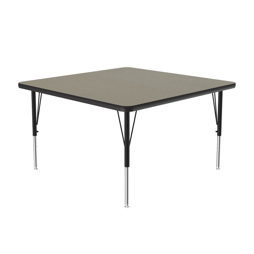 Correll Square Deluxe High - Pressure Top Activity Tables 42"W x 42"L x 19 - 29"H Adjustable Height (COR - A4242 - SQ - XX) - SchoolOutlet