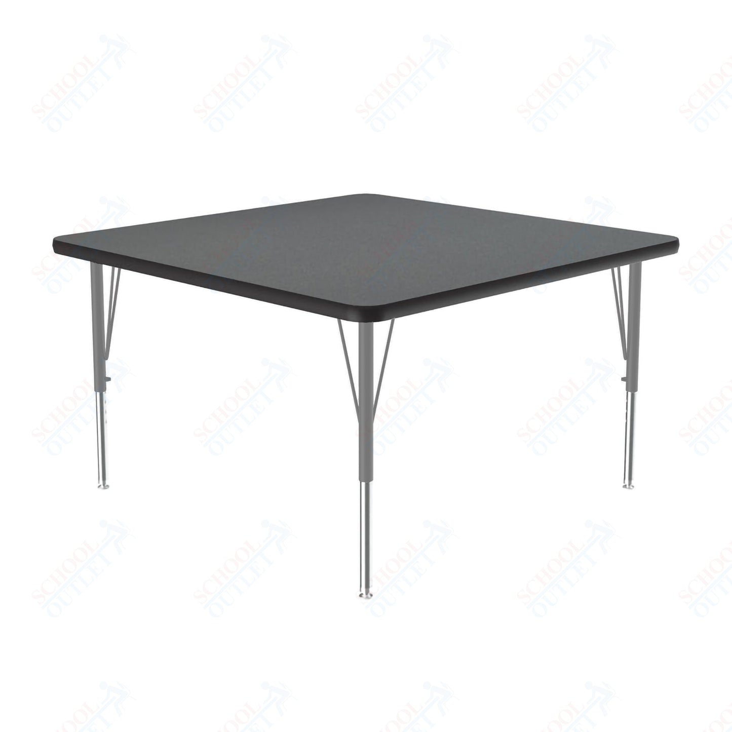 Correll Square Deluxe High - Pressure Top Activity Tables 42"W x 42"L x 19 - 29"H Adjustable Height (COR - A4242 - SQ - XX) - SchoolOutlet