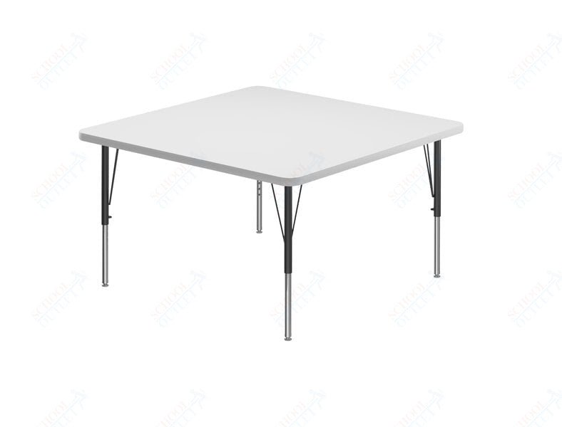 Correll Square Markerboard - Dry Erase Deluxe High Pressure Top - Activity Tables 42"W x 42"L x 19 - 29"H Adjustable Height (COR - A4242DE - SQ - XX) - SchoolOutlet