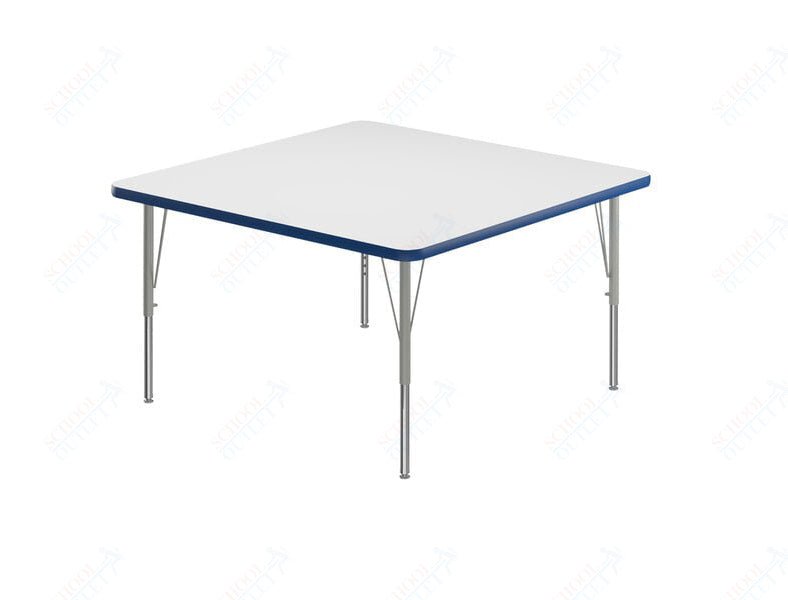Correll Square Markerboard - Dry Erase Deluxe High Pressure Top - Activity Tables 42"W x 42"L x 19 - 29"H Adjustable Height (COR - A4242DE - SQ - XX) - SchoolOutlet