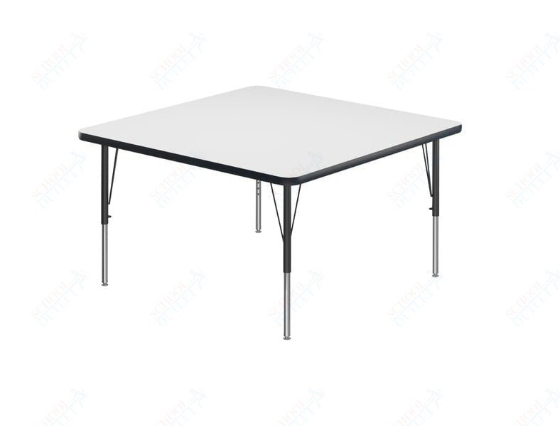 Correll Square Markerboard - Dry Erase Deluxe High Pressure Top - Activity Tables 42"W x 42"L x 19 - 29"H Adjustable Height (COR - A4242DE - SQ - XX) - SchoolOutlet