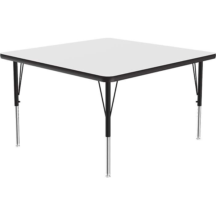 Correll Square Markerboard - Dry Erase Deluxe High Pressure Top - Activity Tables 42"W x 42"L x 19 - 29"H Adjustable Height (COR - A4242DE - SQ - XX) - SchoolOutlet