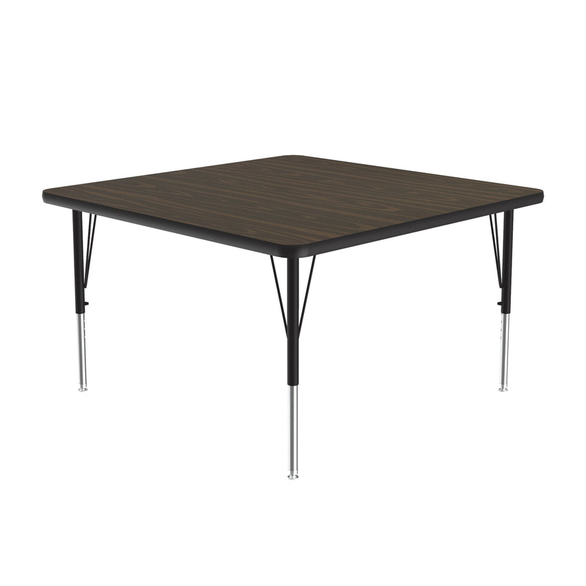 Correll Square Commercial Laminate Top Activity Tables 42"W x 42"L x 19 - 29"H Adjustable Height (COR - A4242TF - SQ - XX) - SchoolOutlet
