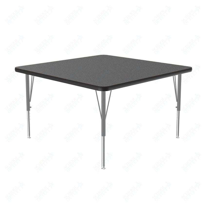 Correll Square Commercial Laminate Top Activity Tables 42"W x 42"L x 19 - 29"H Adjustable Height (COR - A4242TF - SQ - XX) - SchoolOutlet