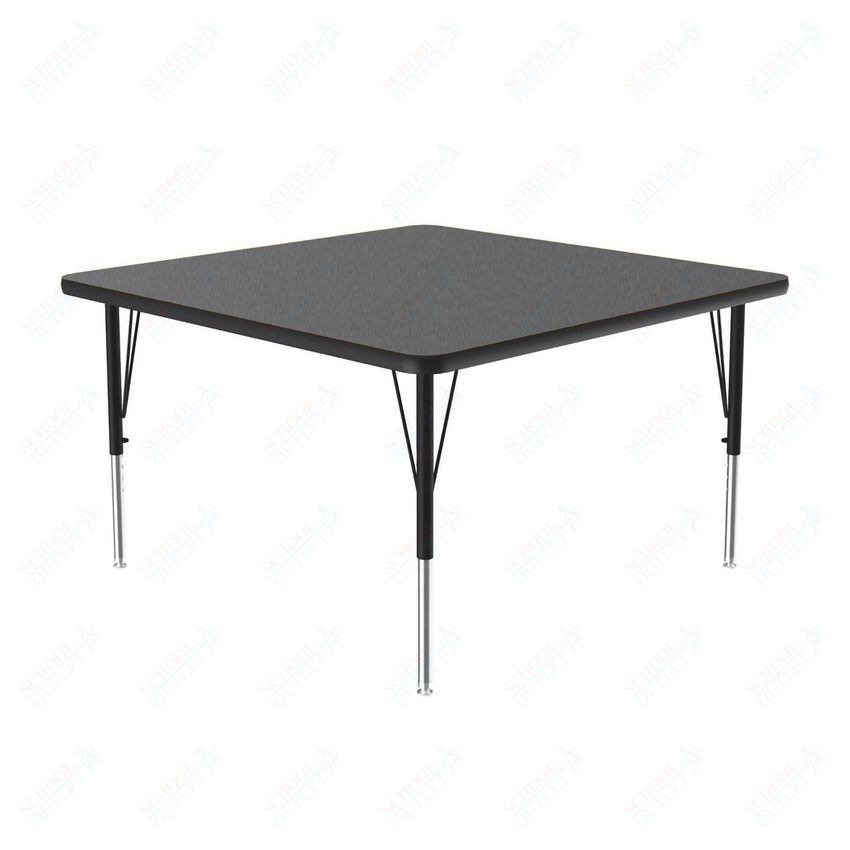 Correll Square Commercial Laminate Top Activity Tables 42"W x 42"L x 19 - 29"H Adjustable Height (COR - A4242TF - SQ - XX) - SchoolOutlet