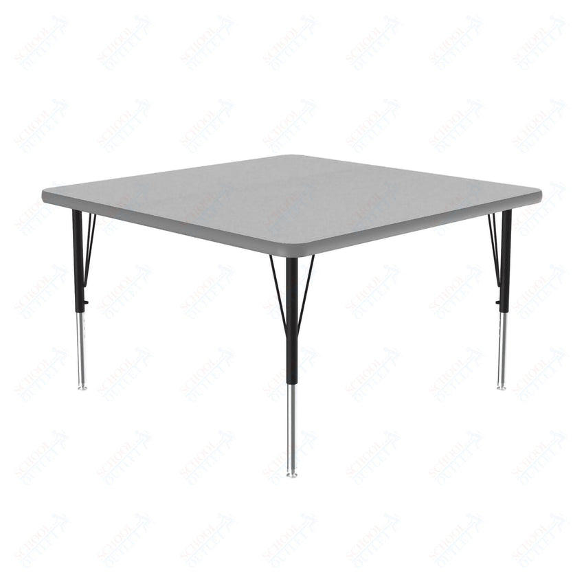 Correll Square Commercial Laminate Top Activity Tables 42"W x 42"L x 19 - 29"H Adjustable Height (COR - A4242TF - SQ - XX) - SchoolOutlet