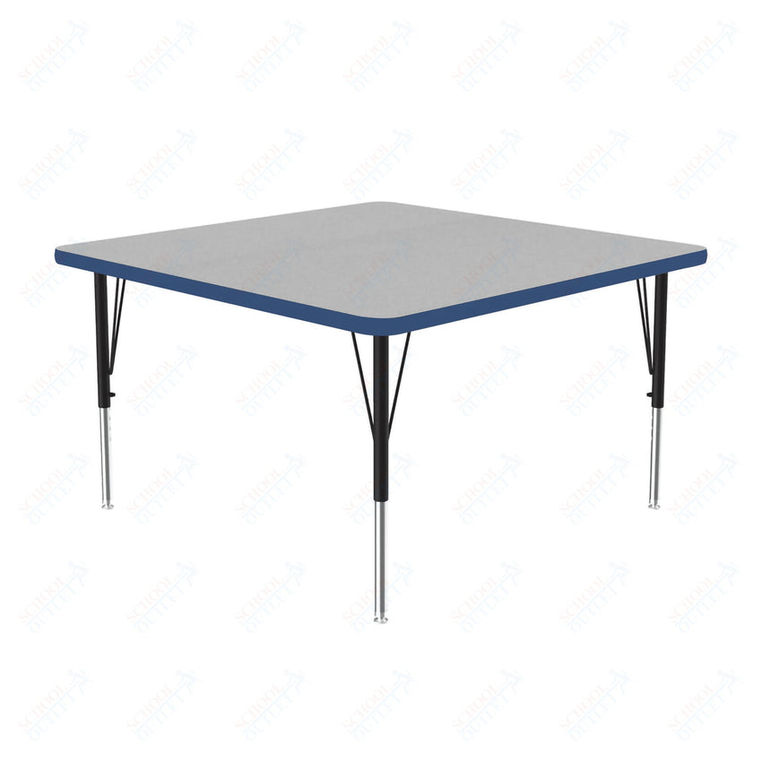 Correll Square Commercial Laminate Top Activity Tables 42"W x 42"L x 19 - 29"H Adjustable Height (COR - A4242TF - SQ - XX) - SchoolOutlet