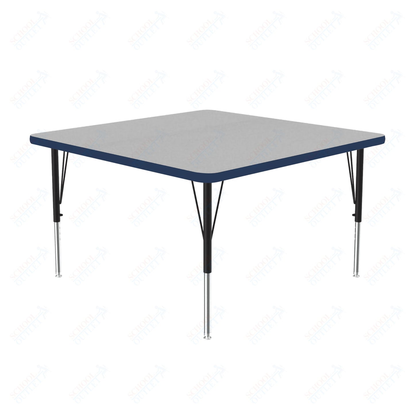 Correll Square Commercial Laminate Top Activity Tables 42"W x 42"L x 19 - 29"H Adjustable Height (COR - A4242TF - SQ - XX) - SchoolOutlet