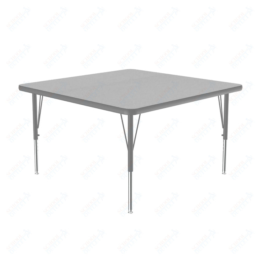 Correll Square Commercial Laminate Top Activity Tables 42"W x 42"L x 19 - 29"H Adjustable Height (COR - A4242TF - SQ - XX) - SchoolOutlet