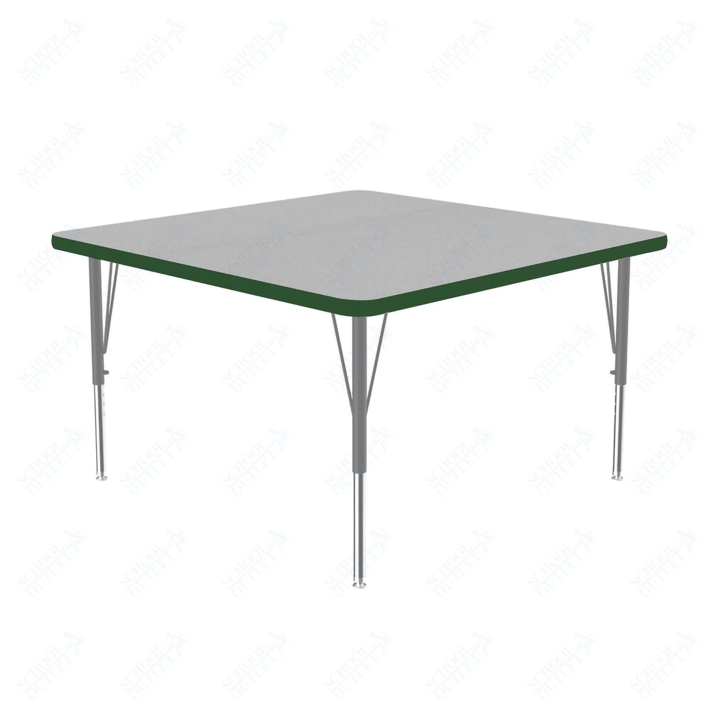 Correll Square Commercial Laminate Top Activity Tables 42"W x 42"L x 19 - 29"H Adjustable Height (COR - A4242TF - SQ - XX) - SchoolOutlet