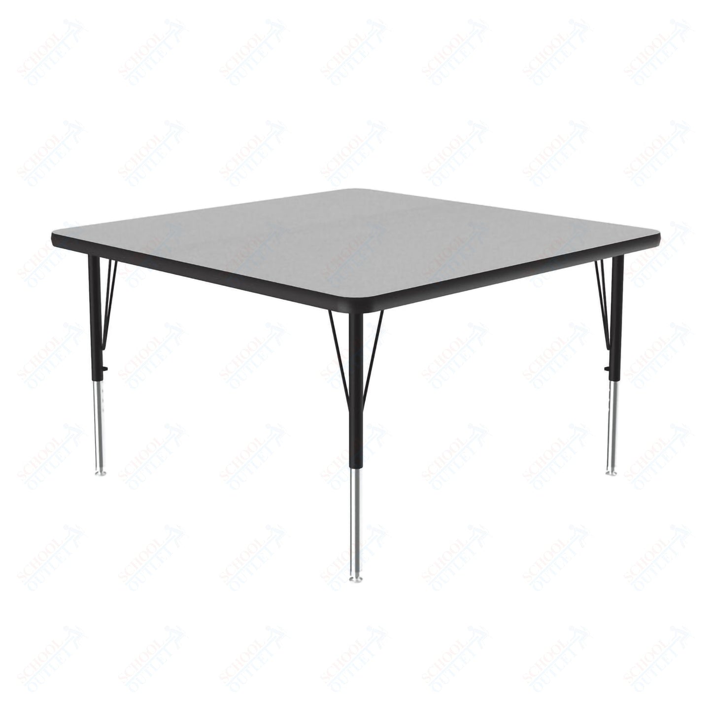 Correll Square Commercial Laminate Top Activity Tables 42"W x 42"L x 19 - 29"H Adjustable Height (COR - A4242TF - SQ - XX) - SchoolOutlet