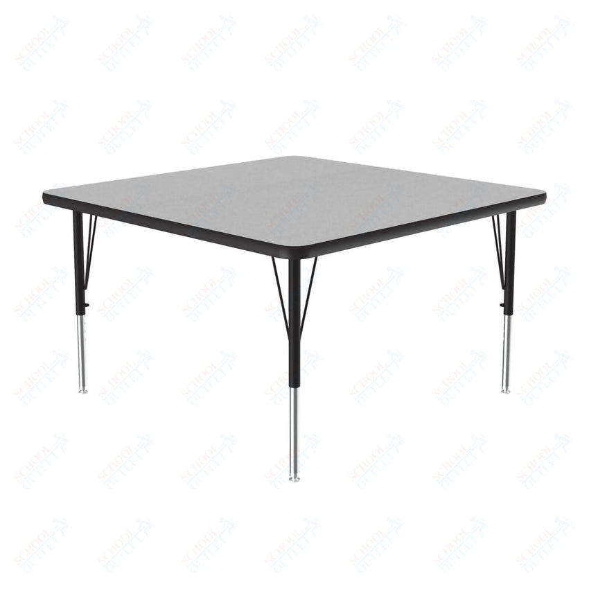 Correll Square Commercial Laminate Top Activity Tables 42"W x 42"L x 19 - 29"H Adjustable Height (COR - A4242TF - SQ - XX) - SchoolOutlet
