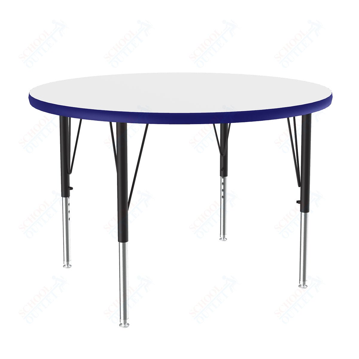 Correll Round Markerboard - Dry Erase Deluxe High Pressure Top - Activity Tables 42"W x 42"L x 19 - 29"H Adjustable Height (COR - A42DE - RND - XX) - SchoolOutlet