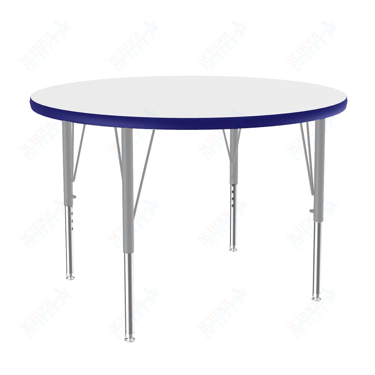 Correll Round Markerboard - Dry Erase Deluxe High Pressure Top - Activity Tables 42"W x 42"L x 19 - 29"H Adjustable Height (COR - A42DE - RND - XX) - SchoolOutlet