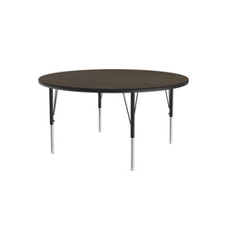 Correll Round Commercial Laminate Top Activity Tables 42"W x 42"L x 19-29"H Adjustable Height (COR-A42TF-RND-XX)