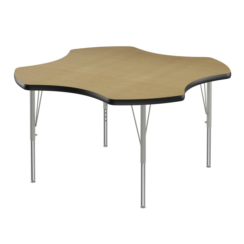 Correll Clover Deluxe High - Pressure Top Activity Tables 48"W x 48"L x 19 - 29"H Adjustable Height (COR - A48 - CLO - XX) - SchoolOutlet