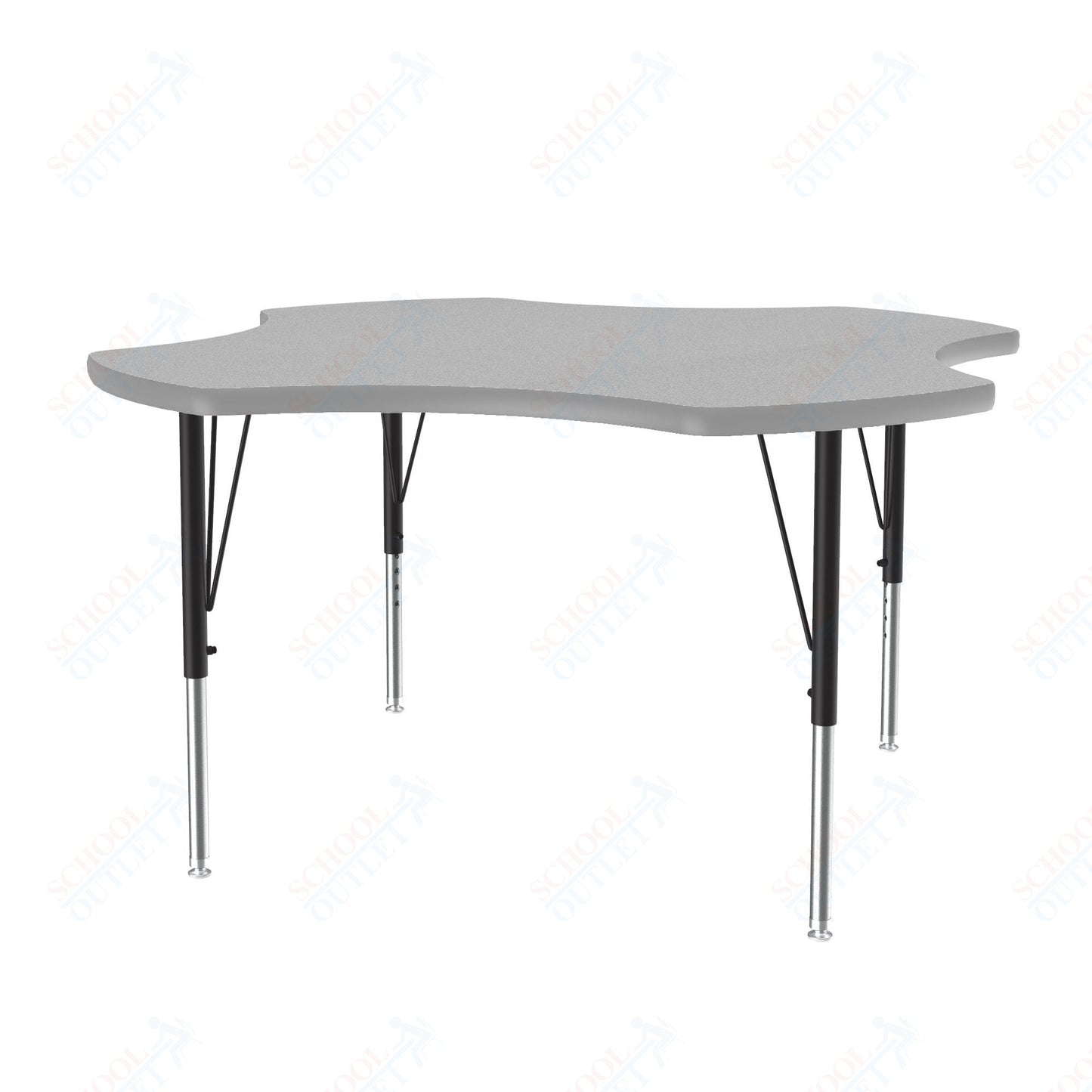 Correll Clover Deluxe High - Pressure Top Activity Tables 48"W x 48"L x 19 - 29"H Adjustable Height (COR - A48 - CLO - XX) - SchoolOutlet