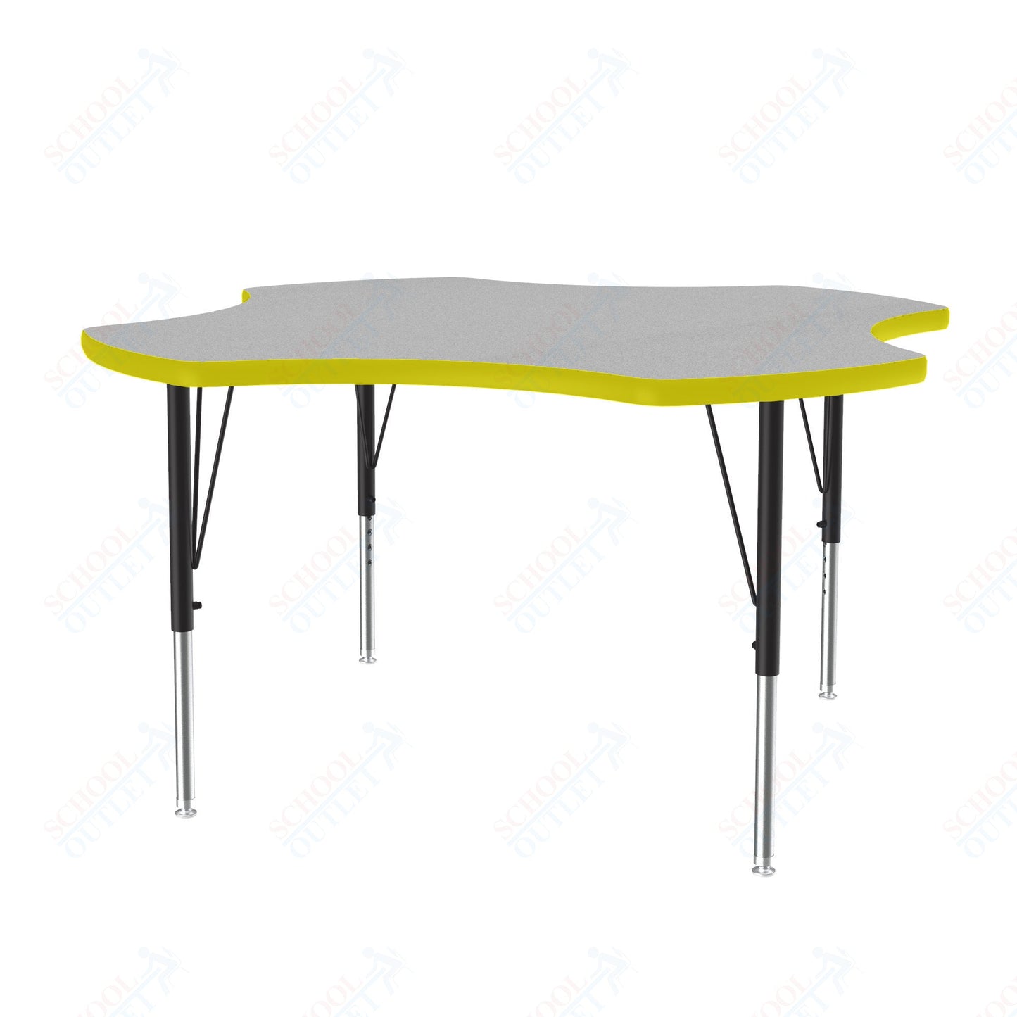 Correll Clover Deluxe High - Pressure Top Activity Tables 48"W x 48"L x 19 - 29"H Adjustable Height (COR - A48 - CLO - XX) - SchoolOutlet