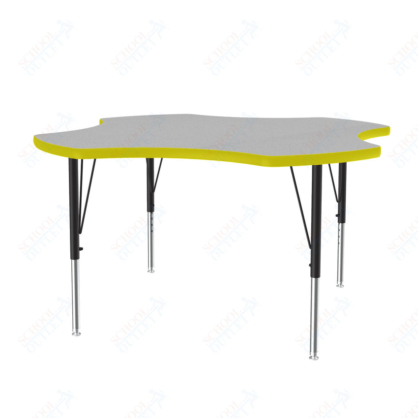 Correll Clover Deluxe High - Pressure Top Activity Tables 48"W x 48"L x 19 - 29"H Adjustable Height (COR - A48 - CLO - XX) - SchoolOutlet