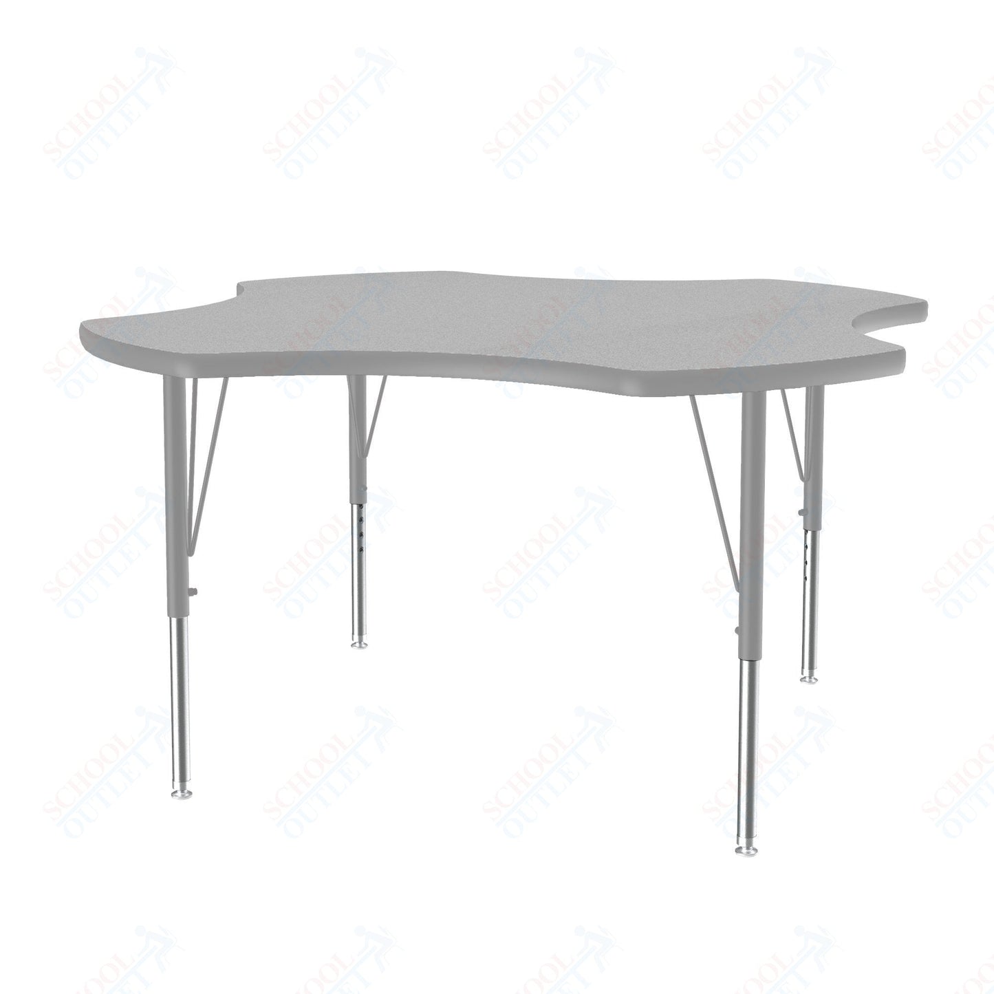 Correll Clover Deluxe High - Pressure Top Activity Tables 48"W x 48"L x 19 - 29"H Adjustable Height (COR - A48 - CLO - XX) - SchoolOutlet