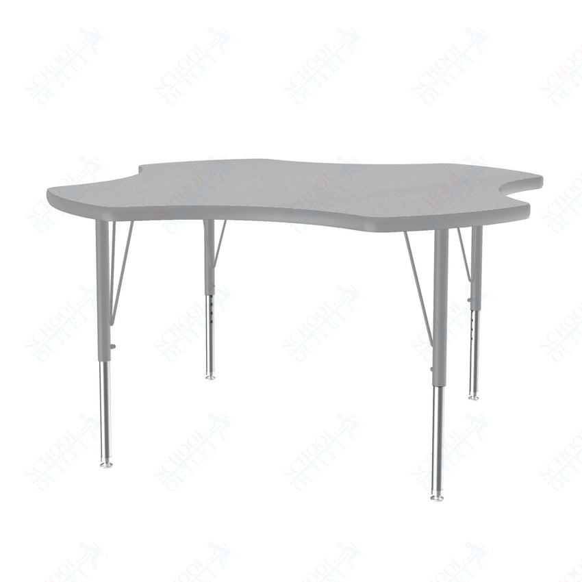 Correll Clover Deluxe High - Pressure Top Activity Tables 48"W x 48"L x 19 - 29"H Adjustable Height (COR - A48 - CLO - XX) - SchoolOutlet