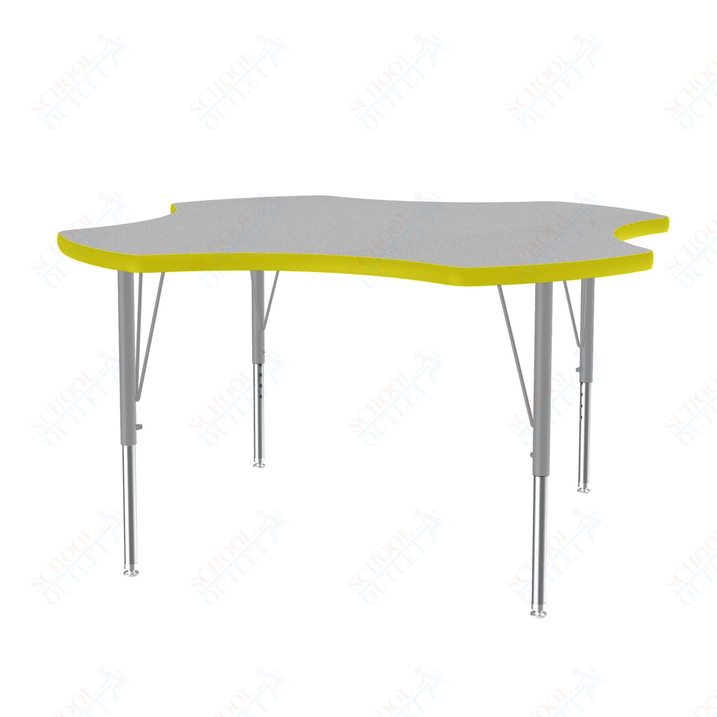 Correll Clover Deluxe High - Pressure Top Activity Tables 48"W x 48"L x 19 - 29"H Adjustable Height (COR - A48 - CLO - XX) - SchoolOutlet