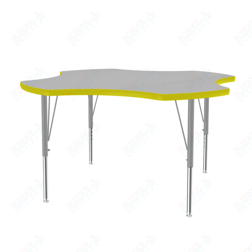 Correll Clover Deluxe High - Pressure Top Activity Tables 48"W x 48"L x 19 - 29"H Adjustable Height (COR - A48 - CLO - XX) - SchoolOutlet