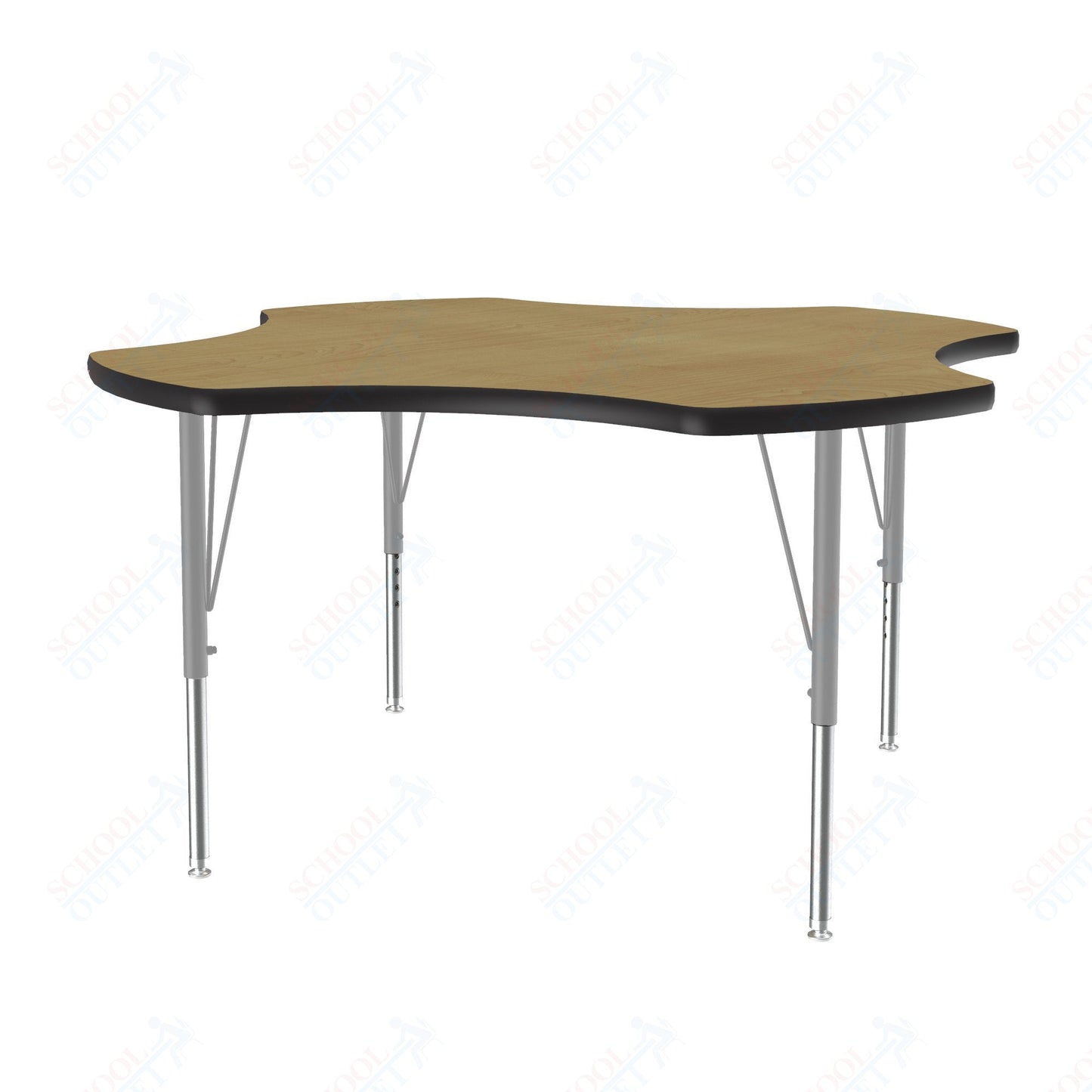 Correll Clover Deluxe High - Pressure Top Activity Tables 48"W x 48"L x 19 - 29"H Adjustable Height (COR - A48 - CLO - XX) - SchoolOutlet