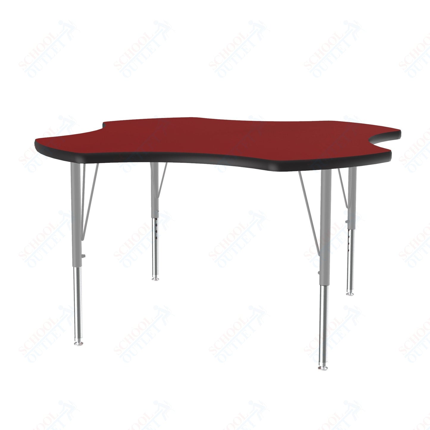 Correll Clover Deluxe High - Pressure Top Activity Tables 48"W x 48"L x 19 - 29"H Adjustable Height (COR - A48 - CLO - XX) - SchoolOutlet