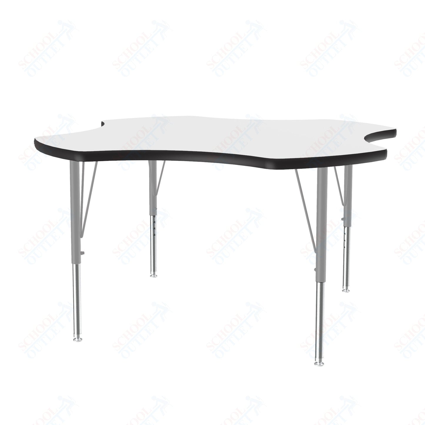 Correll Clover Deluxe High - Pressure Top Activity Tables 48"W x 48"L x 19 - 29"H Adjustable Height (COR - A48 - CLO - XX) - SchoolOutlet