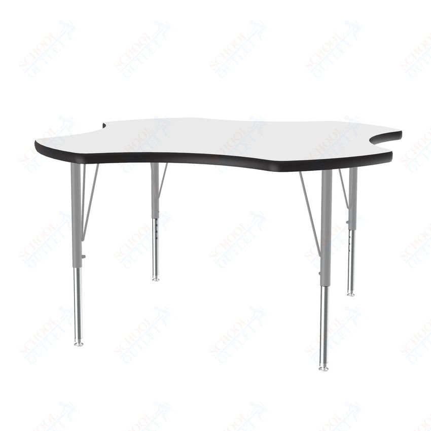 Correll Clover Deluxe High - Pressure Top Activity Tables 48"W x 48"L x 19 - 29"H Adjustable Height (COR - A48 - CLO - XX) - SchoolOutlet