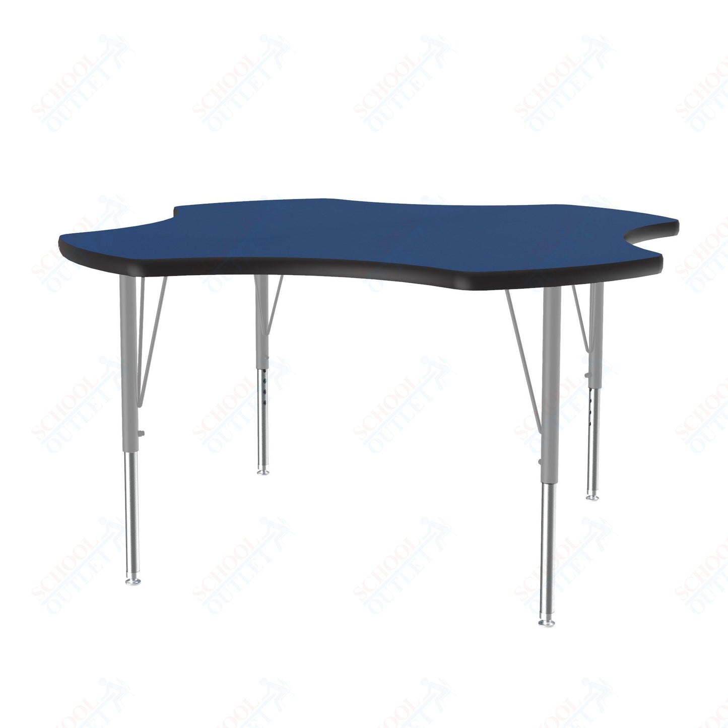 Correll Clover Deluxe High - Pressure Top Activity Tables 48"W x 48"L x 19 - 29"H Adjustable Height (COR - A48 - CLO - XX) - SchoolOutlet