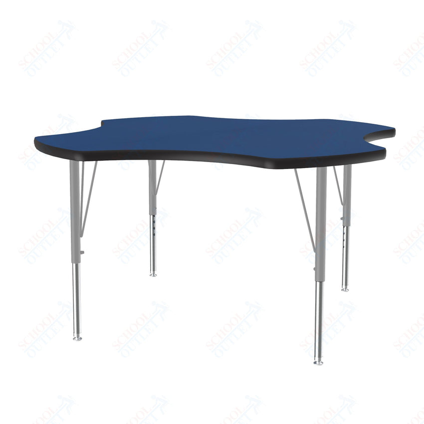 Correll Clover Deluxe High - Pressure Top Activity Tables 48"W x 48"L x 19 - 29"H Adjustable Height (COR - A48 - CLO - XX) - SchoolOutlet