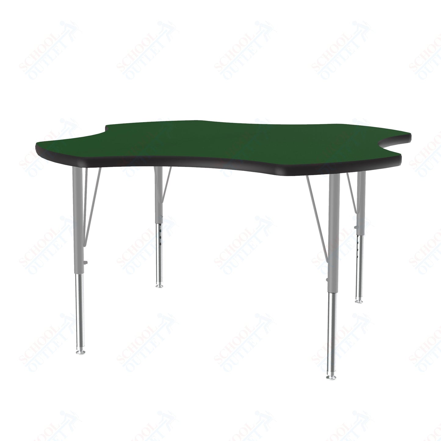 Correll Clover Deluxe High - Pressure Top Activity Tables 48"W x 48"L x 19 - 29"H Adjustable Height (COR - A48 - CLO - XX) - SchoolOutlet