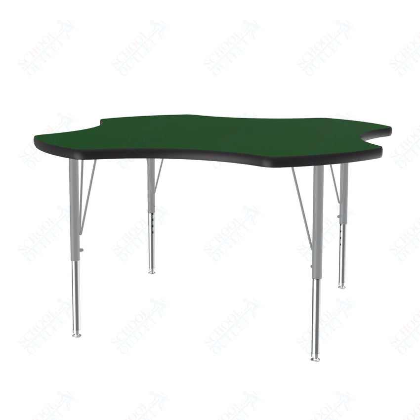 Correll Clover Deluxe High - Pressure Top Activity Tables 48"W x 48"L x 19 - 29"H Adjustable Height (COR - A48 - CLO - XX) - SchoolOutlet