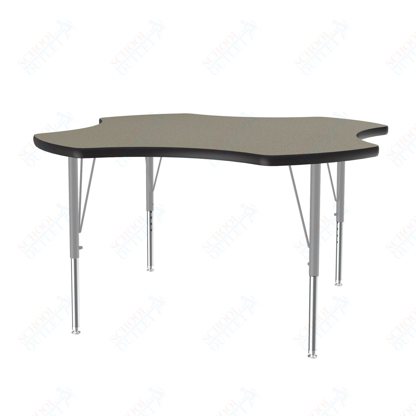 Correll Clover Deluxe High - Pressure Top Activity Tables 48"W x 48"L x 19 - 29"H Adjustable Height (COR - A48 - CLO - XX) - SchoolOutlet