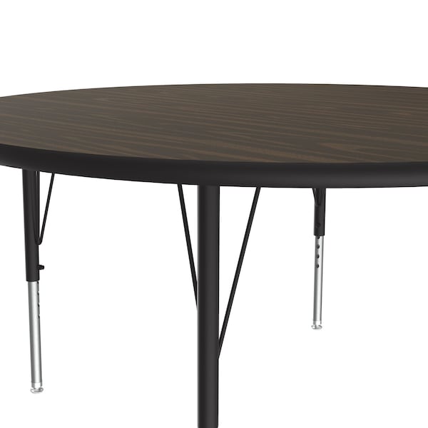 Correll Round Deluxe High - Pressure Top Activity Tables 48"W x 48"L x 19 - 29"H Adjustable Height (COR - A48 - RND - XX) - SchoolOutlet