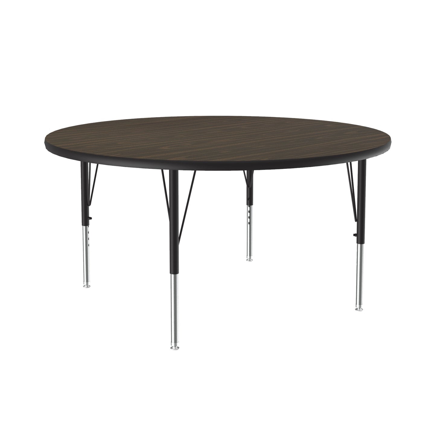 Correll Round Deluxe High - Pressure Top Activity Tables 48"W x 48"L x 19 - 29"H Adjustable Height (COR - A48 - RND - XX) - SchoolOutlet