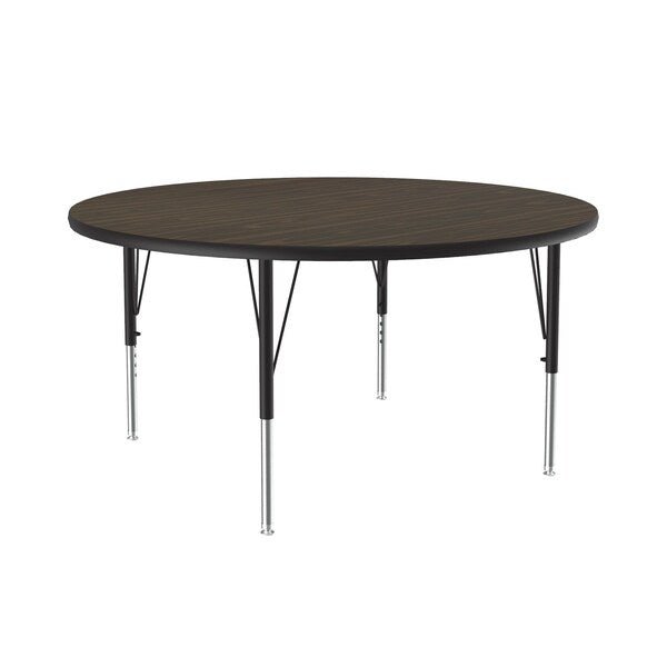Correll Round Deluxe High - Pressure Top Activity Tables 48"W x 48"L x 19 - 29"H Adjustable Height (COR - A48 - RND - XX) - SchoolOutlet