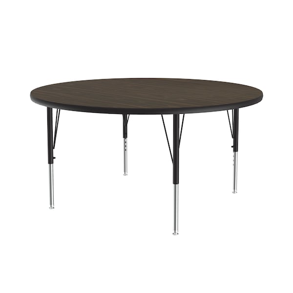 Correll Round Deluxe High - Pressure Top Activity Tables 48"W x 48"L x 19 - 29"H Adjustable Height (COR - A48 - RND - XX) - SchoolOutlet
