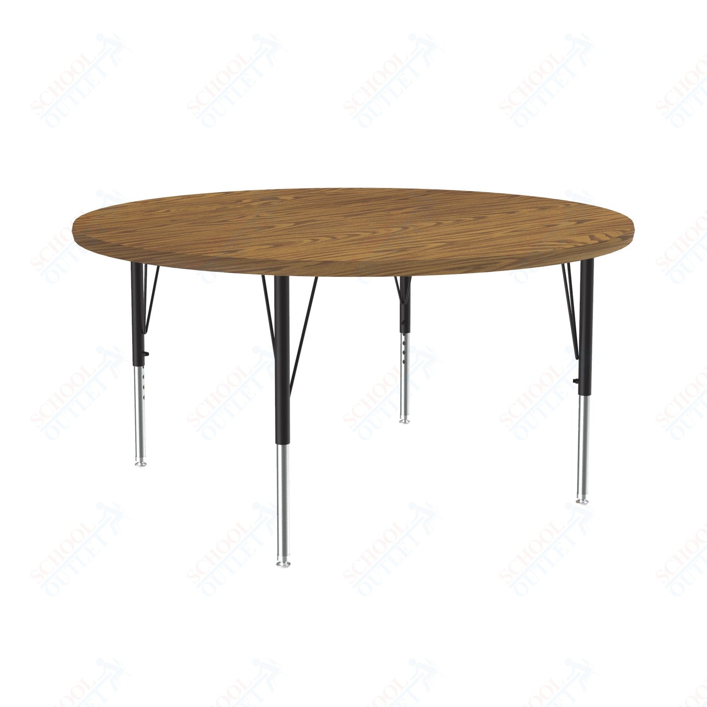 Correll Round Deluxe High - Pressure Top Activity Tables 48"W x 48"L x 19 - 29"H Adjustable Height (COR - A48 - RND - XX) - SchoolOutlet