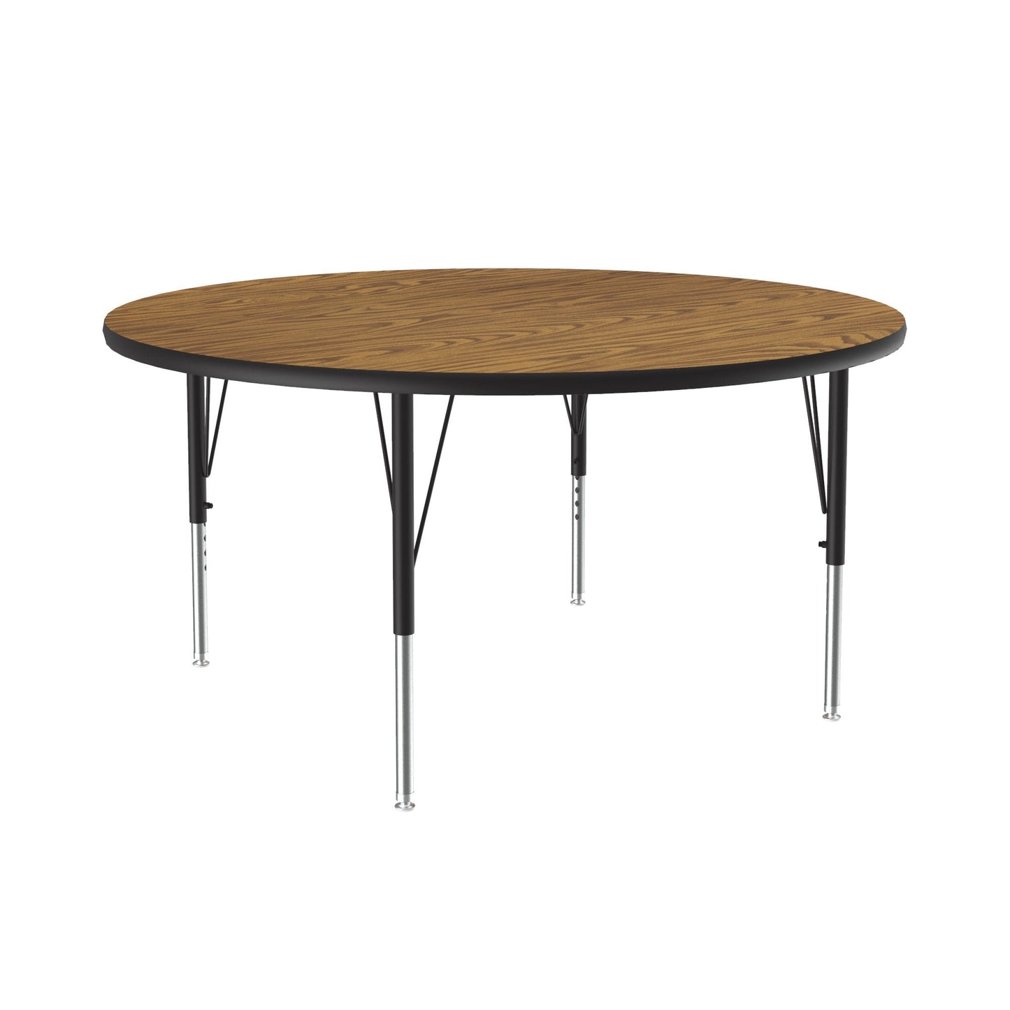 Correll Round Deluxe High - Pressure Top Activity Tables 48"W x 48"L x 19 - 29"H Adjustable Height (COR - A48 - RND - XX) - SchoolOutlet
