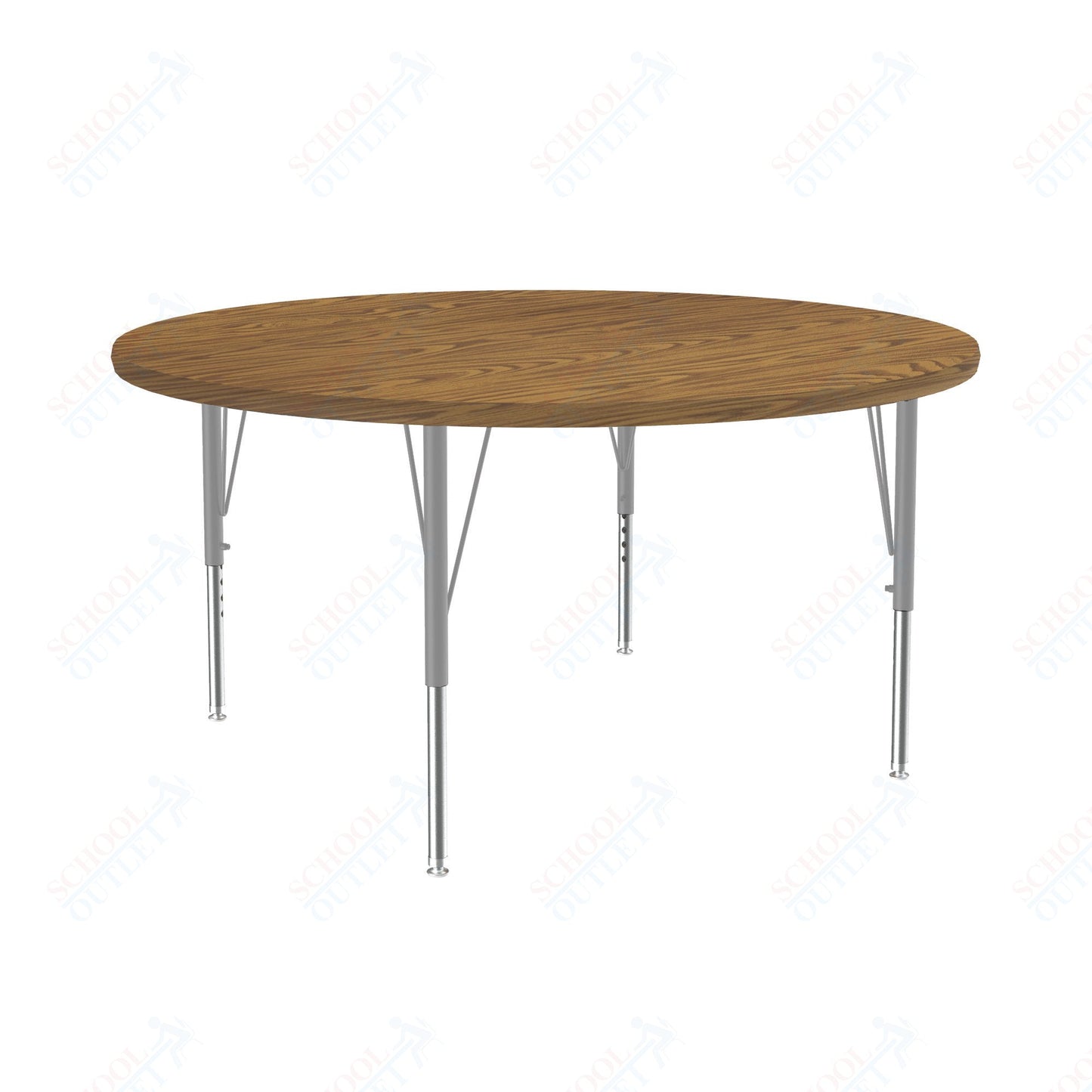 Correll Round Deluxe High - Pressure Top Activity Tables 48"W x 48"L x 19 - 29"H Adjustable Height (COR - A48 - RND - XX) - SchoolOutlet