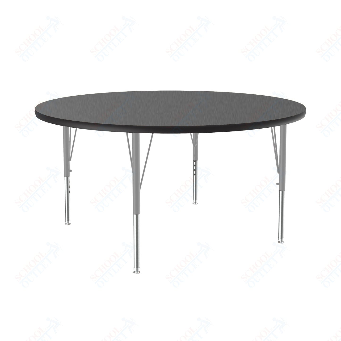 Correll Round Deluxe High - Pressure Top Activity Tables 48"W x 48"L x 19 - 29"H Adjustable Height (COR - A48 - RND - XX) - SchoolOutlet