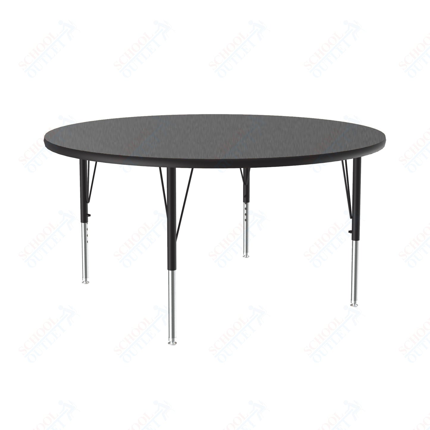 Correll Round Deluxe High - Pressure Top Activity Tables 48"W x 48"L x 19 - 29"H Adjustable Height (COR - A48 - RND - XX) - SchoolOutlet