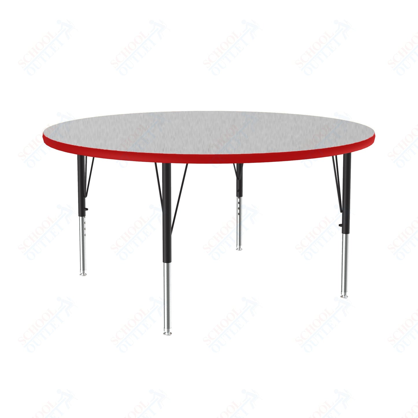 Correll Round Deluxe High - Pressure Top Activity Tables 48"W x 48"L x 19 - 29"H Adjustable Height (COR - A48 - RND - XX) - SchoolOutlet