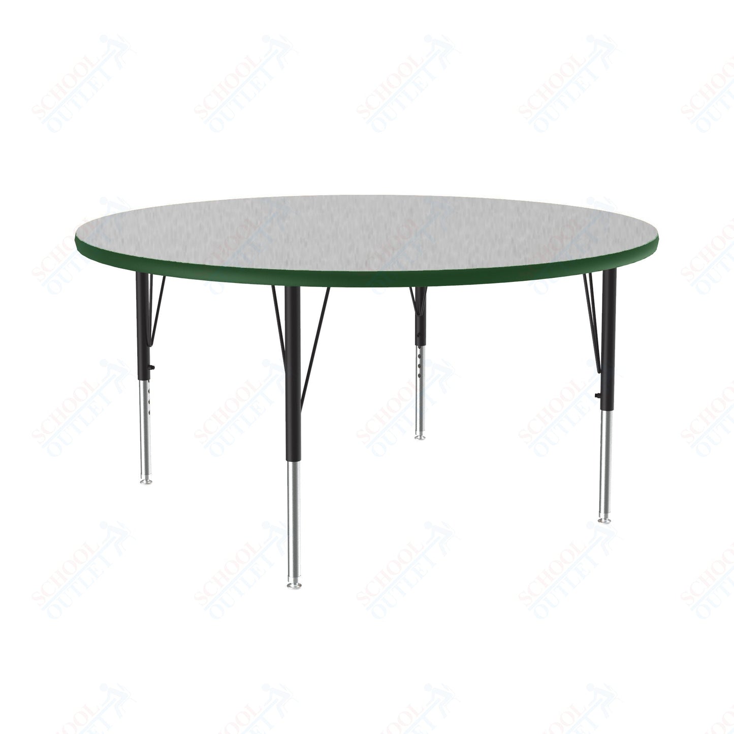 Correll Round Deluxe High - Pressure Top Activity Tables 48"W x 48"L x 19 - 29"H Adjustable Height (COR - A48 - RND - XX) - SchoolOutlet